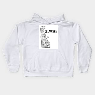 Delaware Map Kids Hoodie